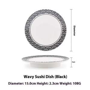 Cinta transportadora de plástico colorida japonesa, platos para servir <span class=keywords><strong>Sushi</strong></span>, plato de comida de melamina, plato giratorio para <span class=keywords><strong>Sushi</strong></span>, vajilla redonda - Product Image 4