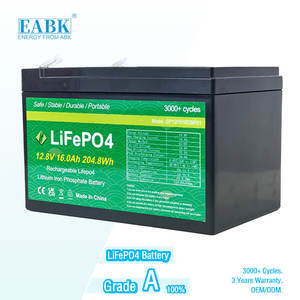 แบตเตอรี่ลิเธียมไอรอนฟอสเฟตแบบชาร์จไฟได้16Ah 204.8Wh 12.8V แบตเตอรี่ LiFePO4ใช้งานได้ยาวนาน - Product Image 1
