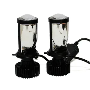 2 יחידות 70W/זוג מנורה H4 Led מקרן קנבוס פנס רכב Y6 מיני עדשה מנורת רכב לאופנוע