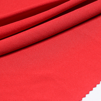 Tissu jersey uni doux en polyester et élasthanne DTY à haute élasticité, teint, 200 g/m², pour vêtements de sport et décontractés