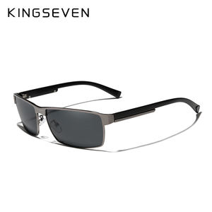 KINGSEVEN Stainless Steel Frame Polarized UV400 Sun Glasses Men's Eyewear Shades 7756 with <strong>TAC</strong> Lenses Designed for Men - Product Image 2