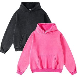 2025 paquete de 2 sudaderas con capucha Unisex Vintage de gran tamaño de algodón desgastado pesado con cremallera lavada con ácido para hombres, mujeres y parejas - Product Image 3