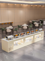 Table de buffet d'hôtel de luxe sur mesure, station de buffet commerciale pour la restauration, utilisation pour les banquets