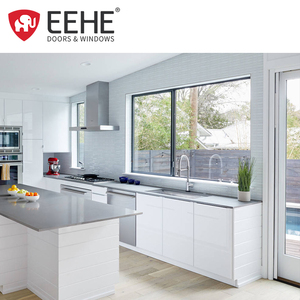 Ehe Ba Kính trượt cửa sổ rượu sâm banh nhôm đôi Kính trượt cửa sổ mang theo Màn chống muỗi - Product Image 2