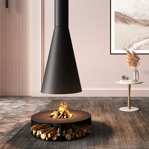 Estufa <span class=keywords><strong>de</strong></span> <span class=keywords><strong>Leña</strong></span> Colgante <span class=keywords><strong>de</strong></span> Diseño Moderno <span class=keywords><strong>de</strong></span> 900 mm, Montada en el Techo, sin Humo, Ecológica, para Hoteles - Product Image 6