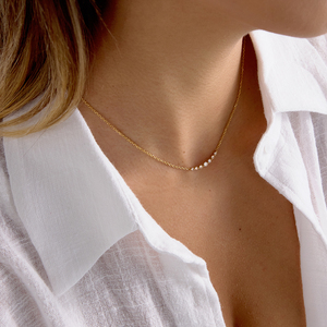 <span class=keywords><strong>Collana</strong></span> J&<span class=keywords><strong>D</strong></span> in acciaio inossidabile placcato <span class=keywords><strong>oro</strong></span> 18K PVD con pendente a goccia classico con strass bianchi - Product Image 3