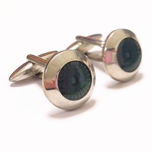 男性ファッションアクセサリー工場卸売眼球銅カフスボタン - Product Image 1