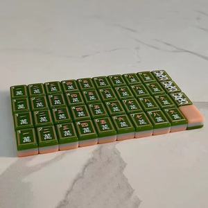 GACHT Customized Oil Painting Style American Mahjong <b>Set</b> 160-Piece Acrylic Tiles Folding Legs Eco-Friendly Durable Mahjong Bag - Product Image 3