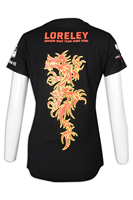 Camiseta Deportiva Informal de Poliéster para Mujer, Cuello en V, Transpirable, de Alta Calidad, con Logotipo Estampado, Manga Corta, Negra, IGift OEM