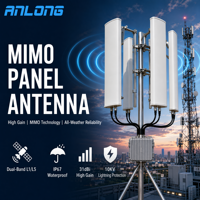 Antena de Panel MIMO de Banda Ancha 698-2700MHz 17dBi de Alta Ganancia, Antena Direccional para Estación Base LTE para Exteriores, 2*N Puertos Dobles Hembra VSWR