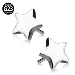 हॉट एल्म f136 टाइटेनियम पुश पिन थ्रेडलेस हाई पॉलिश बॉल डिश स्टार दिल आकार शरीर भेदी गहने सामान - Product Image 5