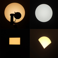Projecteur de profil HD sans fil DMX 50W 2-en-1 blanc chaud et froid 25 ° -40 ° /50 ° -60 °   Mini projecteur ellipsoïdal à zoom manuel pour exposition d'art