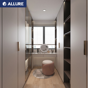 Allure 2025, directo de fábrica, <span class=keywords><strong>armario</strong></span> <span class=keywords><strong>abierto</strong></span> personalizado, muebles de apartamento de madera, <span class=keywords><strong>armario</strong></span> - Product Image 5