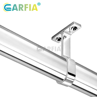 Support de tringle de penderie en alliage de zinc de haute qualité, base carrée courte, pour suspension au plafond, quincaillerie de mobilier