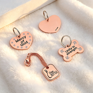 Custom Brand Logo Engraved Metal Labels, Durable Metal Plate <b>Tags</b> for Garment & Handbag - Product Image 1