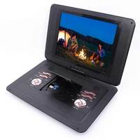 KCR 14,0 pouces portable pour lecteur avec tuner TV, batterie rechargeable, USB, FM, résolution 720P, noir