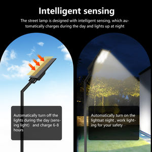 1500LM IP65 Dış Mekan Güneş Enerjili Sokak Aydınlatması, LED Pil ve ABS Yapısı ile Yol Kullanımı İçin (RoHS Sertifikalı) - Product Image 4