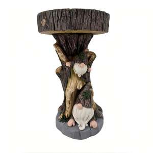 Support de Plantes Gnomique <span class=keywords><strong>en</strong></span> Résine <span class=keywords><strong>en</strong></span> Forme de Bassin d'Oiseaux, Décoration de Jardin Extérieur, Ornement de Cour, Mangeoire à Oiseaux - Product Image 1