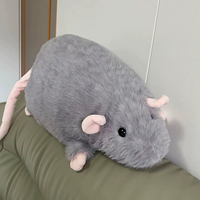 En gros, Oreiller de lit en peluche doux en forme de souris, Poupée jouet, Cadeau