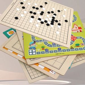 2 in 1 Children Checkers Flying Gobang Go Gift Box <b>Board</b> Multifunctional <b>Chess</b> Game Wooden Toys - Product Image 5