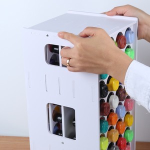 <b>Acrylic</b> Paint Storage <b>Box</b> 72 Hole Rotating Desktop Organizer For Art Supplies <b>Display</b> Rack - Product Image 4