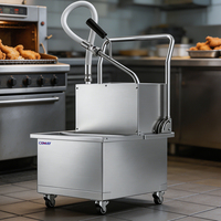 Nouvelle chariot de filtration d'huile automatique à filtre central, capacité 10-20L, double tension, pour usage industriel, friteries et restaurants de burgers