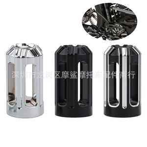หัวเกียร์มอเตอร์ไซค์แบบเจาะรู ขนาด 54 มม. สีดำเคลือบเงา สำหรับ Harley Davidson Dyna Fat - Product Image 2