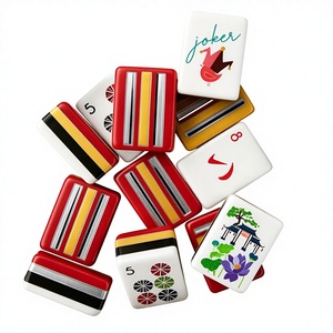Ensembles de Mahjong Américain en Acrylique Gravé Multi-couches OEM en Gros, 3 couches, 4 couches, avec Logo Imprimé, Ensemble de Mahjong en Cristal 32mm 34mm Personnalisé - Product Image 2