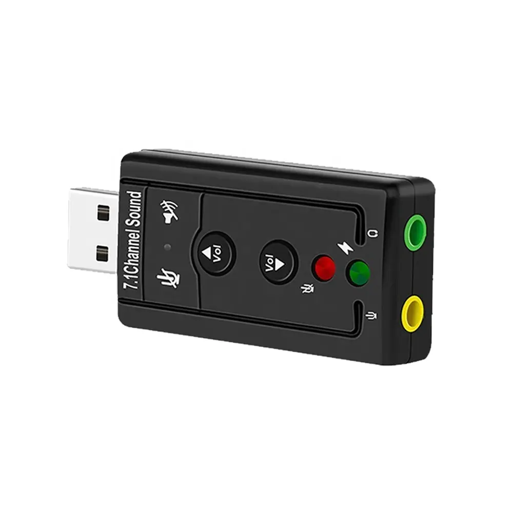 Adattatore Audio USB cm108 adattatore Audio 3D virtuale 7.1 canali microfono altoparlante Laptop desktop computer 5.1 scheda Audio USB