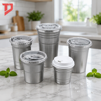 Gobelets en aluminium colorés avec logo personnalisé de 9 oz, 16 oz, 20 oz, 32 oz, gobelets jetables pour fêtes, pour la bière, le café et les boissons froides