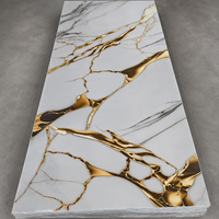 Panneau mural en PVC UV effet marbre brillant, imperméable et moderne, pour la décoration intérieure résidentielle et commerciale