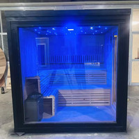 Pabrik Sauna menjual sauna uap pribadi cedar dengan pengontrol WIFI, speaker Bluetooth, bahan merah luar ruangan