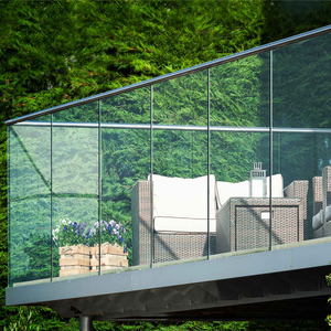 Một cửa nhôm U kênh Tempered <span class=keywords><strong>Glass</strong></span> lan can ngoài trời bên ngoài ban công an toàn lan can & tay vịn lan can Bộ dụng cụ - Product Image 3