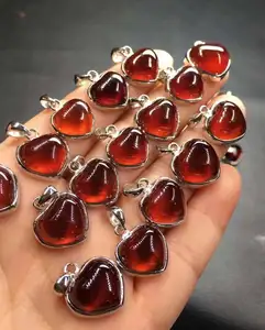 Hot selling Promotion Exquisite Gift Natural Quartz Crystal High Quality Garnet Pendant with S925 sliver