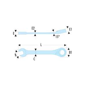 FACOM - 467BS.<b>12</b> Short metric <b>ratchet</b> combination wrench - EAN 3662424065897 WRENCHES <b>RATCHET</b> WRENCHES - Product Image 2