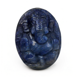 Colgante en miniatura de Ganesh con piedra de zafiro azul - joyería de piedras preciosas/cristales Reiki/Chakra/Cura con cristales - UNA PIEZA - Product Image 2