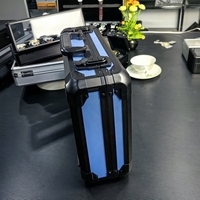 Boîte à outils en aluminium de gros, boîte à outils de rangement en aluminium, petite valise de voyage en aluminium