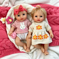 Petite poupée reborn en silicone adorable de 12 pouces, yeux ouverts, jouets compagnons pour enfants