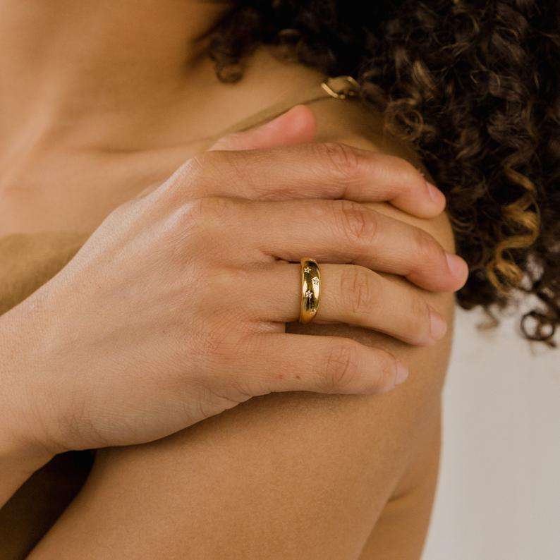 Anelli Con Sigillo Da Uomo | Acciaio Inossidabile | Design Con Croce E Corona | Tono Oro Vintage - Foto 10