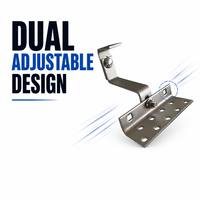 Kit d'accessoires universel réglable pour fixation de panneaux solaires photovoltaïques sur toiture en tuiles – Plaque de fixation polyvalente