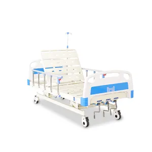 Équipement hospitalier à 3 fonctions lit de soins infirmiers manuel 3 lits médicaux à manivelle à vendre