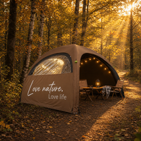 Tente de glamping gonflable de luxe, pavillon extérieur, tente pneumatique avec fenêtre transparente Baishengtent