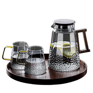 Jarra de <span class=keywords><strong>agua</strong></span> de vidrio de borosilicato, tetera, jarra para beber para Limón, jugo de fruta, olla, botella de bebida de cocina, Juego de tapa de acero inoxidable - Product Image 6