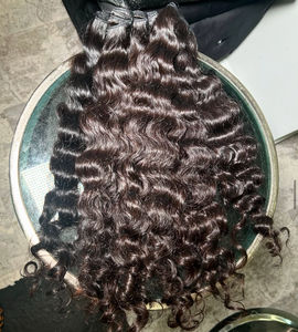 วิกผมคนผมหยิกแบบอินเดียผมหยิกเป็นลอนธรรมชาติจากกัมพูชา - Product Image 1