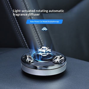 Diffuseur de parfum solaire pour voiture avec aromathérapie, décoration intérieure en métal et plastique, désodorisant liquide parfumé - Product Image 2