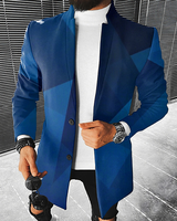 Manteau d'hiver mi-long de haute qualité pour homme, veste épaisse et chaude, coupe slim avec col, pardessus masculin