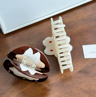 Mignon petit accessoire capillaire fait main polyvalent : Pince à queue de cheval, Pince requin 'Vinegar', Pince peigne grande taille pour chignon