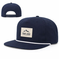 Gorras Retro de 5 Paneles de Algodón con Parche Tejido Personalizadas para Marcas de Estilo de Vida y Clubes Deportivos Escolares, Gorras Snapback
