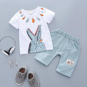 Conjunto de Dos Piezas de Camiseta y Pantalones de Verano al por Mayor para Bebés Recién Nacidos - Product Image 3