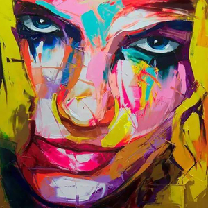 100% peint à la main <span class=keywords><strong>peinture</strong></span> à l'<span class=keywords><strong>huile</strong></span> visage Portrait abstrait toile <span class=keywords><strong>peinture</strong></span> à l'<span class=keywords><strong>huile</strong></span> Art photos - Product Image 6
